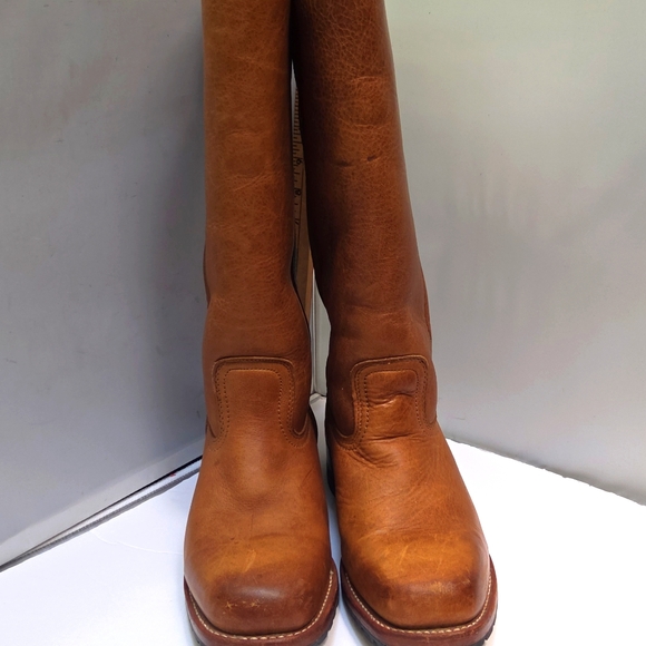 Frye Campus Work Brown 14"tall Heeled Boots with Sherpa Lining 9M - Picture 2 of 16